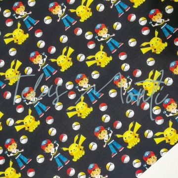 Tela de algodón Pikachu Pokémon