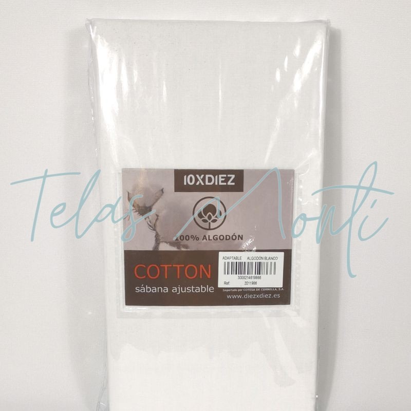 Ajustable blanca 90 cm algodón