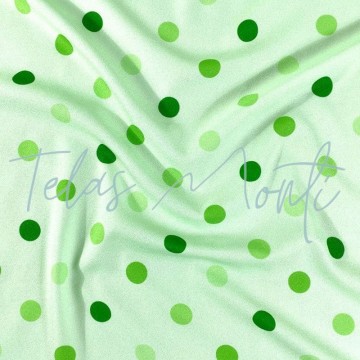 Tela de seda sintética verde