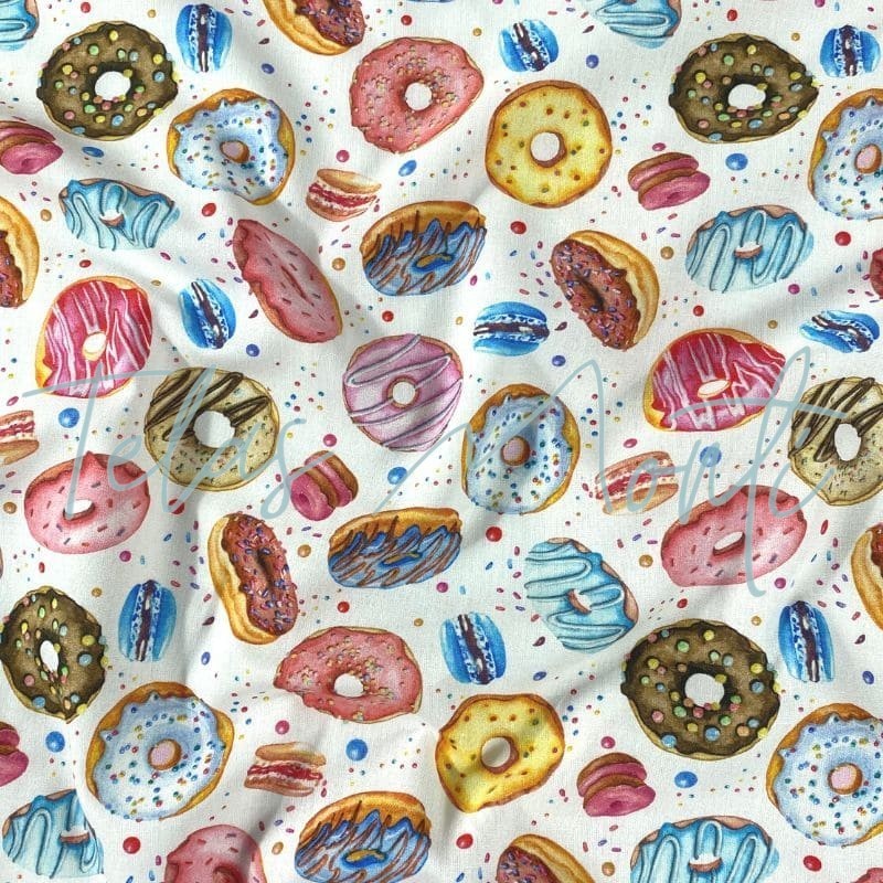 Tela de algodón Donuts