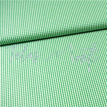 Tela cuadro vichy de algodón verde Andalucía 0,2 cm