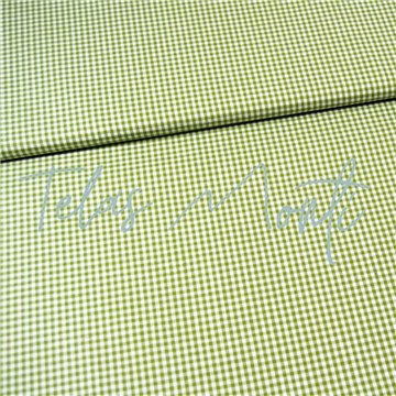 Tela cuadro vichy de algodón verde mayo intenso 0,2 cm