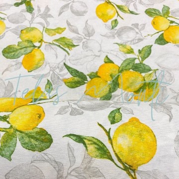 Tela de loneta estampada limones