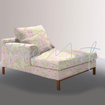 Tapizado de sofá de tela de loneta Mapamundi rosa