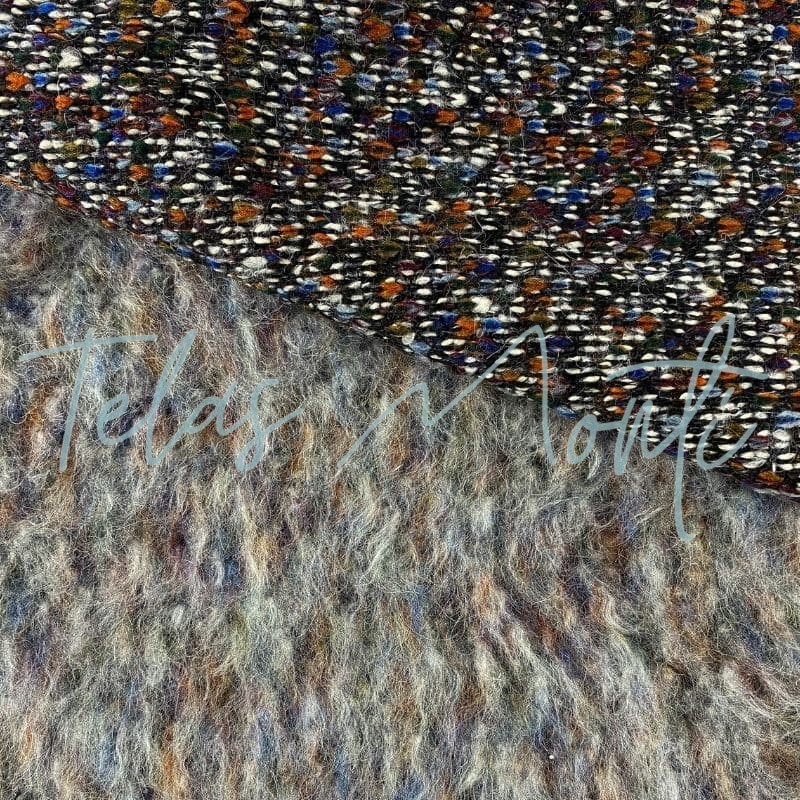 Tela de lana estampado de colores