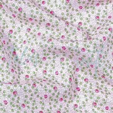Tela de algodón rosa flor fucsia