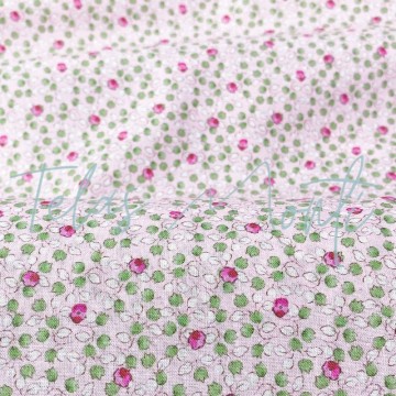 Tela de algodón rosa estampado flor fucsia