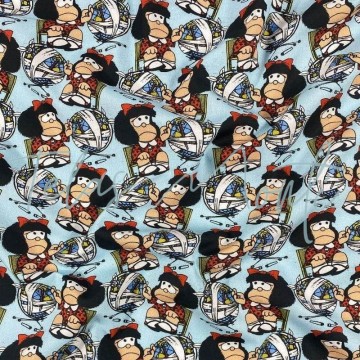 Tela de algodón Mafalda