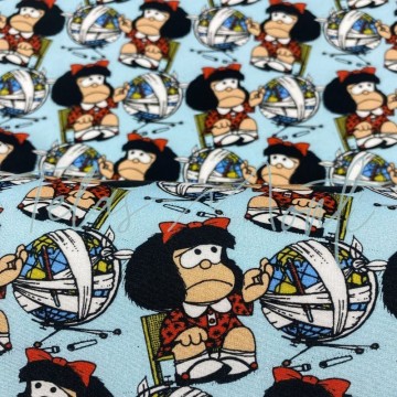 Tela de algodón dibujos Mafalda