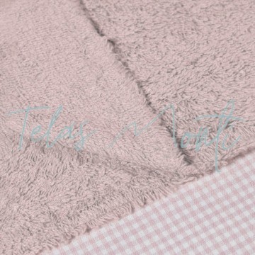 Tela de toalla rosa empolvado