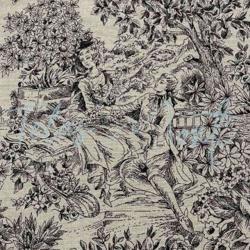 Culla estampado Toile de Jouy