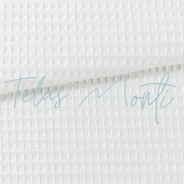 Tela gofre color blanco
