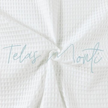 Tela gofre blanco