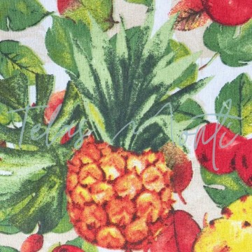 Tela de loneta estampada frutas tropicales