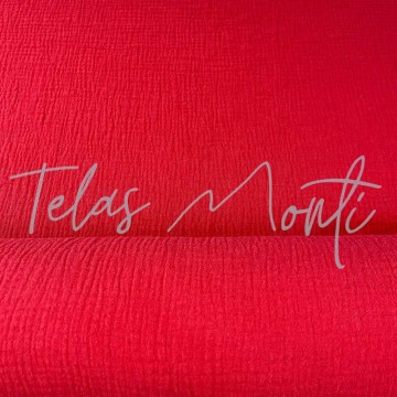 Muselina lisa color rojo