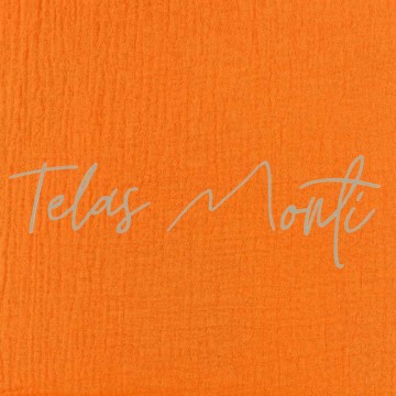 Muselina lisa color naranja