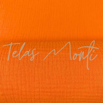Tela gasa lisa color naranja