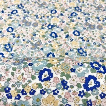Tela batista london azul rosa
