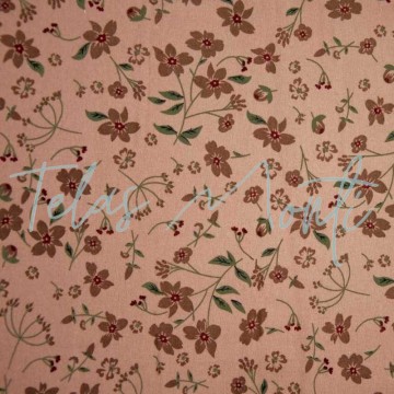Tela de franela con flores