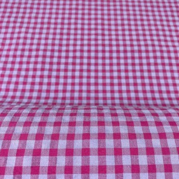 Vichy seersucker bicolor lavanda fucsia