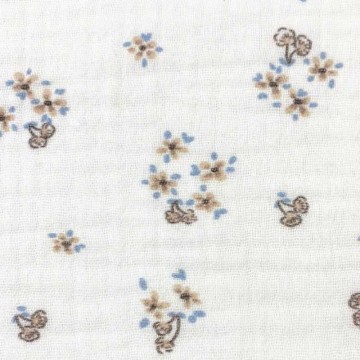 Muselina flor marrón