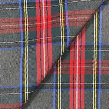 Cuadro escocés rojo gris