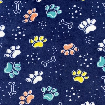 Tela de coralina huellas perritos