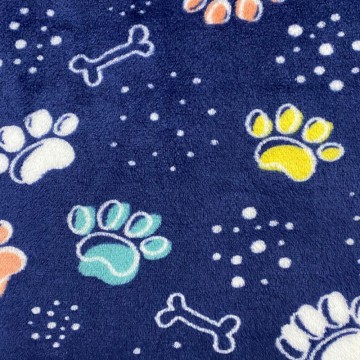 Tela de coralina huesos y huellas