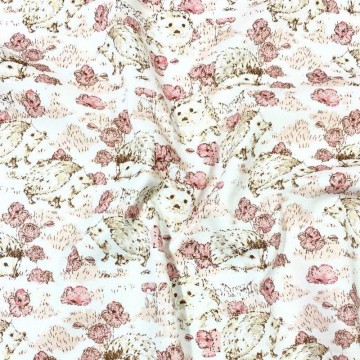 Tela viyela estampado de erizo