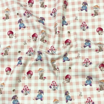 Tela viyela vichy setas