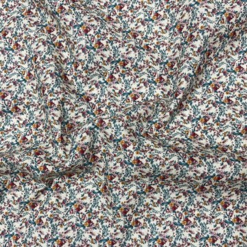 Tela de algodón flor melocotón