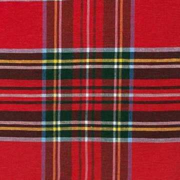 Tela de vichy escocés rojo