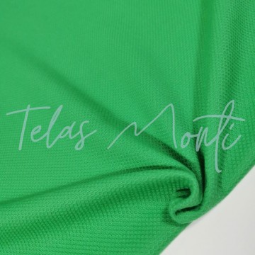Piqué nido verde