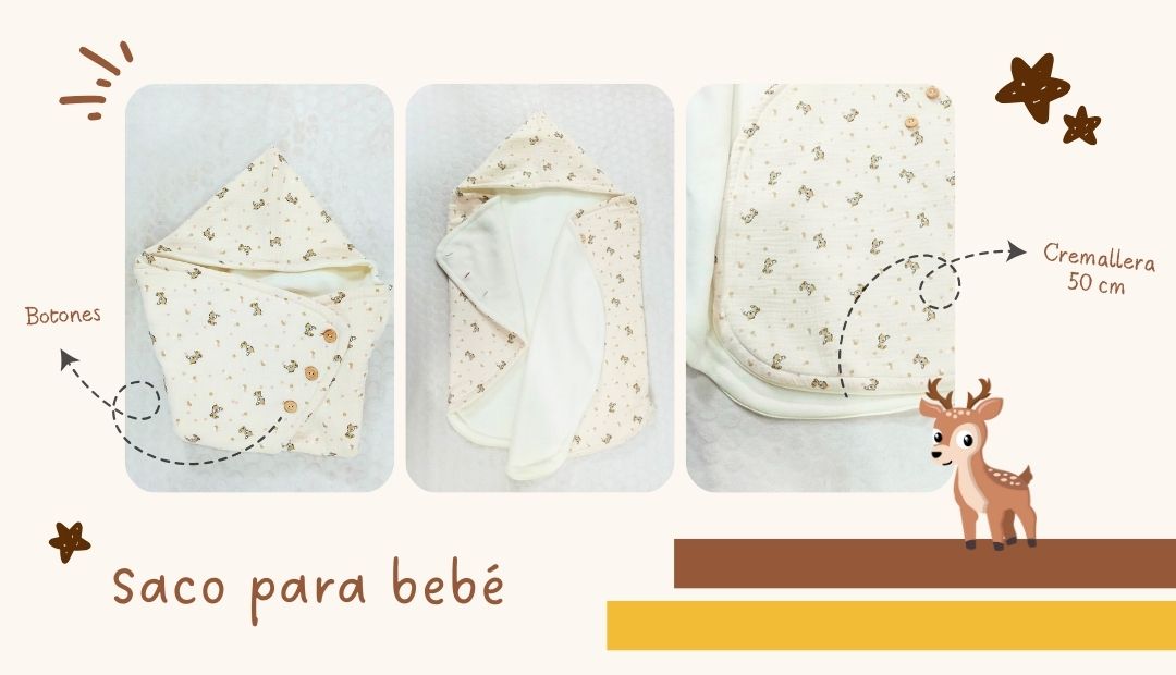 saco de tela para bebes
